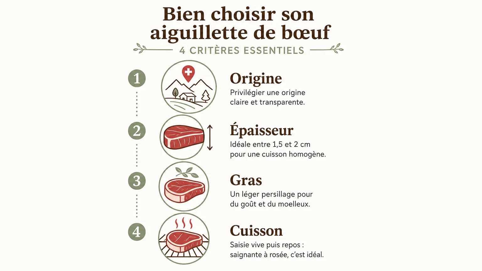 Checklist pour choisir une aiguillette de bœuf