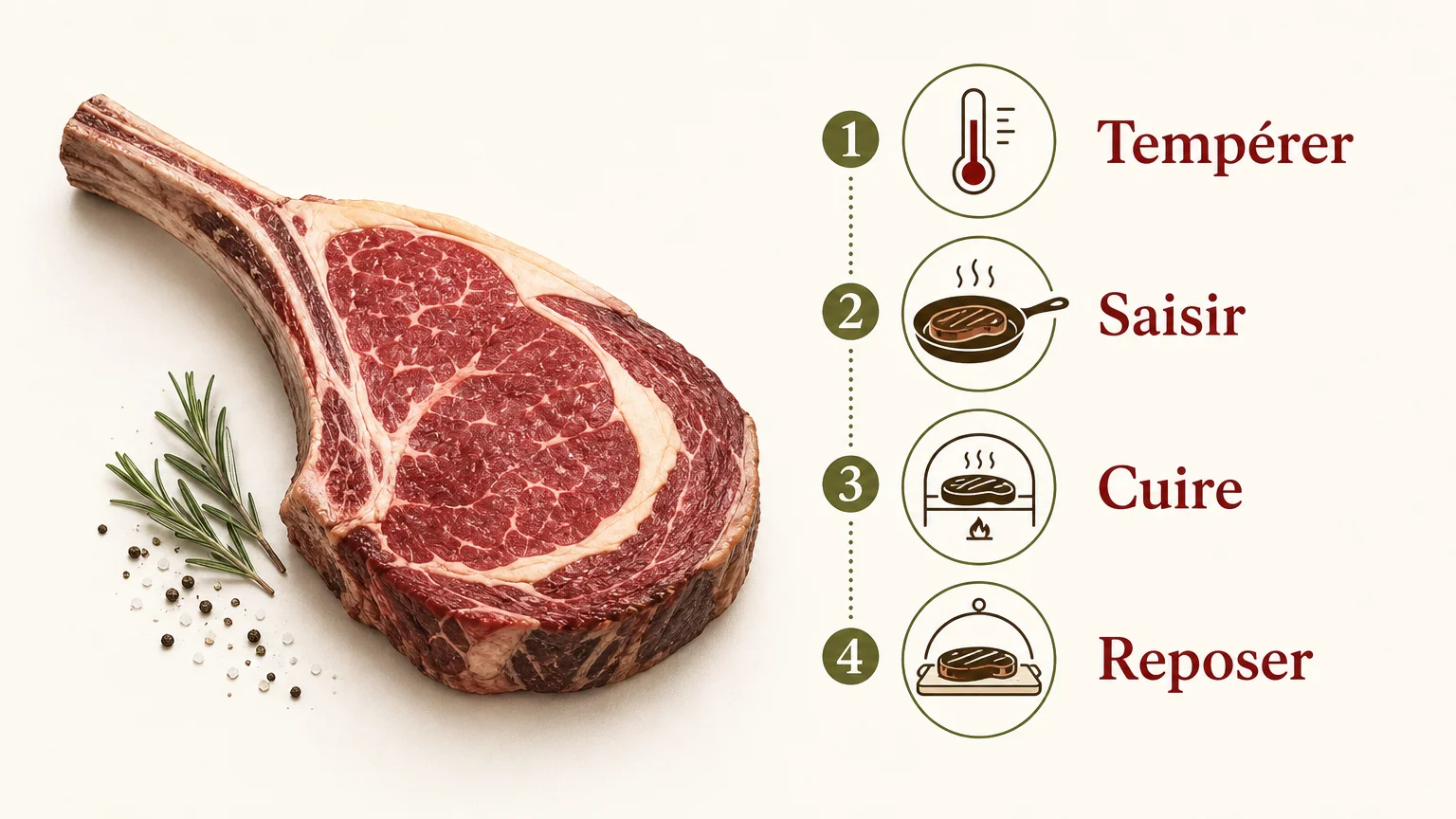 Checklist de cuisson d’une côte de bœuf Minhota