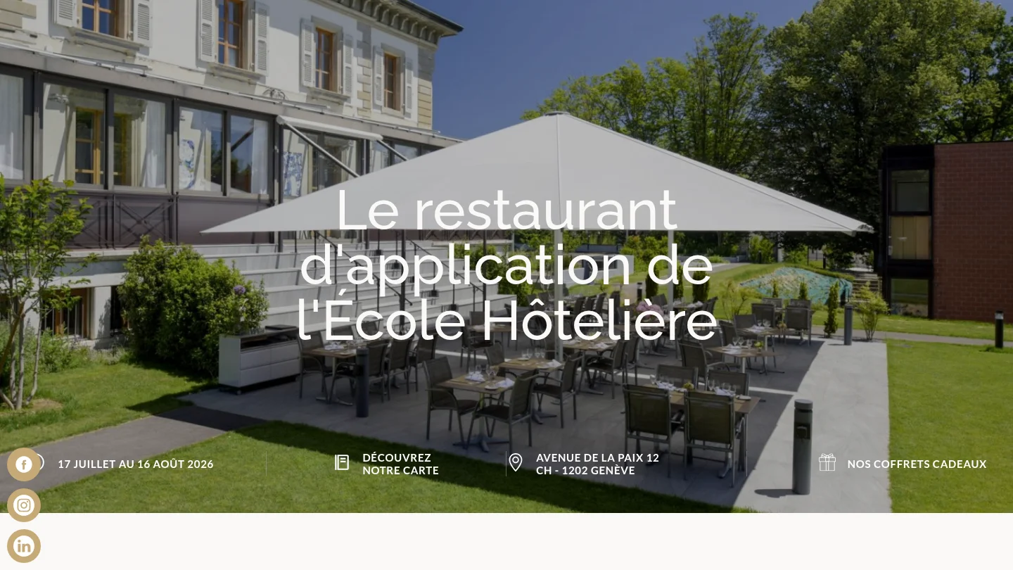 Restaurant Vieux Bois « Signé École Hôtelière de Genève »